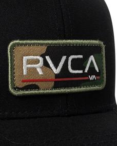 img 2 attached to 🧢 Adjustable Curved Brim Trucker Hat for Men by RVCA - Snapback Style