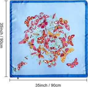 img 3 attached to HAIMEIKANG Large Stain Square Scarves Women's Accessories for Scarves & Wraps