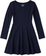 👗 girls' clothing: sleeve pleated rubine dress by childrens place logo