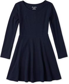 img 1 attached to 👗 Girls' Clothing: Sleeve Pleated Rubine Dress by Childrens Place