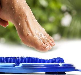 img 1 attached to 🧽 SOAPY WAVE Foot Brush Scrubber with Arch Relief - Enhances Foot Circulation, Relieves and Soothes Tired Achy Feet, Eases Foot Muscle Pain, Securely Attaches to Tub/Shower Floor with Suction Cups