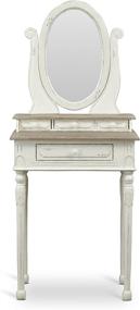 img 4 attached to 💄 Classically Chic: Baxton Studio Anjou French Accent Dressing Table with Mirror in Elegant White