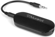 🎧 aluratek bluetooth 5.0 wireless audio transmitter adapter with aptx low latency and 3.5mm jack for tv/home sound system (abt05f) logo