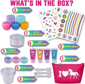 img 3 attached to 🦄 GirlZone Unicorn Lip Gloss Kit: Create Your Own Lip Balm with Fun Girls Lip Gloss Sets for Kids - 22 Pieces Including Makeup Bag. Great Gifts for Girls! Lip Gloss Kit Girls Toys