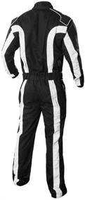 img 2 attached to 🔥 K1 Race Gear Triumph 2 Fire Suit, Single Layer SFI-1 Proban Cotton (Black/White, X-Large)