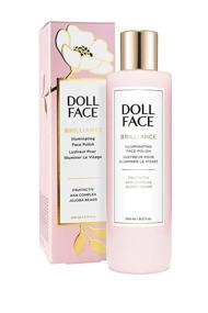 img 4 attached to 💎 DOLL FACE Brilliance: Illuminating Face Polish & Pore Purifier, 8oz - Facial Exfoliator Scrub