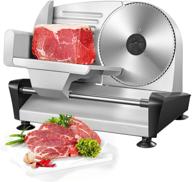 🔪 electric meat slicer for home use - adjustable thickness, stainless steel blade, perfect for meat, cheese, and bread! логотип