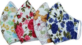 img 4 attached to 🌸 Dust Protection Face Masks - Floral Pack