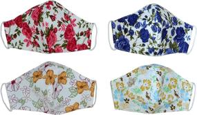 img 3 attached to 🌸 Dust Protection Face Masks - Floral Pack