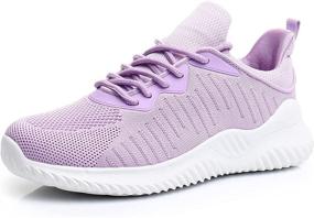 img 4 attached to Akk Women's White Athletic Tennis Shoes: Enhance Performance in Style