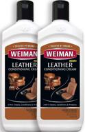 weiman 3 in 1 deep leather conditioner cream (2 pack) - ultimate leather restoration for furniture, car seats, shoes & more! logo