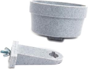img 3 attached to 🐦 Lixit Quick Lock Granite Cage Bowls (20oz Pack of 2) for Small Animals and Birds: Convenient and Secure Feeding Solution