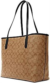 img 3 attached to 👜 Stylish COACH Womens Signature Canvas Brown Handbags & Wallets for Totes