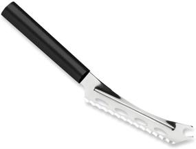 img 4 attached to Rada Cutlery: Нержавеющий нож для сыра с зубчатым краем, черная ручка - 9-5/8 дюймов