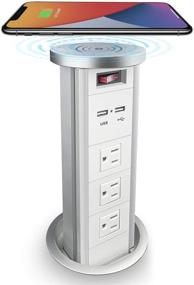 img 4 attached to Automatic Wireless Charger Recessed Conference Power Strips & Surge Protectors