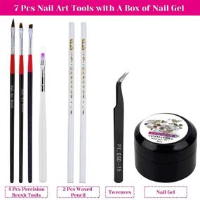 img 2 attached to 💅 Enhance Your Nail Art with Selizo 8240pcs Nail Rhinestones and Rhinestone Glue Set!