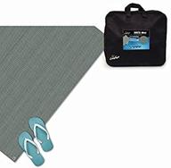 🌧️ durable and stylish: carefree 181871 gray 8' x 18' dura-mat for all-weather protection logo