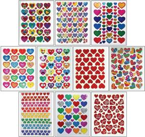img 4 attached to Jazzstick 10 Sheet Valentines Stickers Glitter