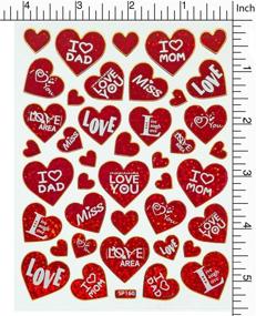 img 3 attached to Jazzstick 10 Sheet Valentines Stickers Glitter