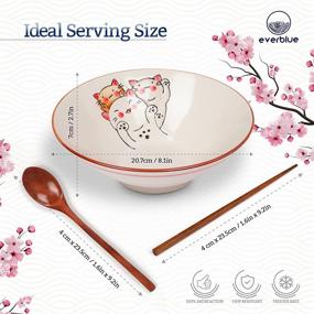 img 2 attached to 🍜 R G Everblue Ramen Bowl Dish: Elevate Your Dining Experience with Stylish Japanese-Inspired Design