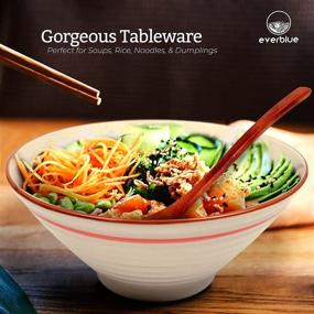 img 1 attached to 🍜 R G Everblue Ramen Bowl Dish: Elevate Your Dining Experience with Stylish Japanese-Inspired Design