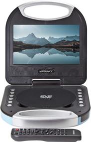 img 1 attached to 🔵 Blue Magnavox MTFT750-BL Portable 7-inch TFT DVD/CD Player with Remote Control and Car Adapter - Rechargeable Battery, Headphone Jack, Built-In Speakers+