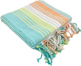 img 3 attached to 🏖️ InfuseZen Striped Colorful Turkish Towels - Versatile 100% Cotton Thin and Absorbent Hammam Towels for Bath, Beach, Pool Spa, Yoga, and Gym (Mint)