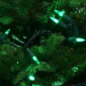 img 1 attached to Green Halloween Lights - 50 Count Green Wire String Lights