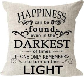 img 2 attached to 🌞 Happiness Unveiled: Illuminate the Darkest Times with Light Cotton Linen Square Throw Waist Pillow Case