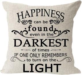 img 3 attached to 🌞 Happiness Unveiled: Illuminate the Darkest Times with Light Cotton Linen Square Throw Waist Pillow Case