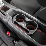 auovo 8 шт. антивирусные коврики для toyota 86 subaru brz scion fr-s accessories 2020-2013 интерьер - красные подкладки, вкладки в держатель для чашек и вкладки для консоли. логотип