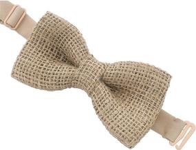 img 1 attached to 🎩 Men's Accessories: Hessian House Pre-Tied Bow Tie with Cummerbunds & Pocket Squares