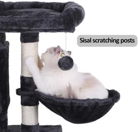 img 1 attached to 🐱 Enhanced BEWISHOME Multi-Level Cat Tree Condo with Sisal Scratching Posts, Perches, Houses, Hammock and Baskets, Cat Tower Furniture for Kitty Activity Center and Kitten Play House MMJ05