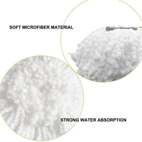 img 1 attached to MZY LLC 5-Pack Microfiber Spin Mop Head Replacements for 🧹 EasyWring Spin Mop - Easy Cleaning Refills - Spin Mop Replacement Heads