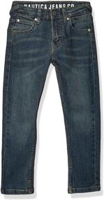 img 4 attached to Nautica Skinny Stretch Denim Driftwood Boys' Clothing in Jeans