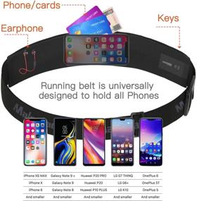 img 3 attached to 🏃 Water Resistant Running Belt Waist Pack - Adjustable Fitness Pouch for iPhone, Android & Windows Phones (Pink)