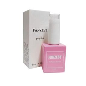img 1 attached to 💅 FANZEST Soak Off LED UV Gel Nail Polish: Sparkling, Glittery Natural Gel Polish for Spring/Summer - 15ml Shimmer Nude Color