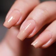 💅 fanzest soak off led uv gel nail polish: sparkling, glittery natural gel polish for spring/summer - 15ml shimmer nude color logo