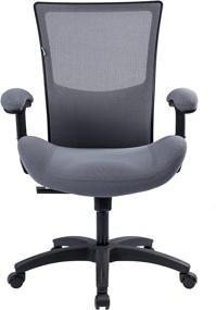 img 4 attached to 💺 Enhance Your Office Comfort with LONGBOSS High Back Swivel Lumbar Support Desk Chair - Gray