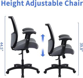 img 1 attached to 💺 Enhance Your Office Comfort with LONGBOSS High Back Swivel Lumbar Support Desk Chair - Gray