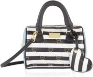 stylish and compact: luv betsey harley mini barrel bag for trendsetters logo