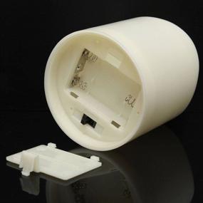 img 2 attached to 🕯️ Ivory Flameless Votive Candles - Set of 2, 3"x 4.5" Battery Operated Plastic Pillar LED Candle Light for Home Decor, Weddings, Parties, Seasonal & Festival Celebration