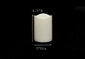 img 3 attached to 🕯️ Ivory Flameless Votive Candles - Set of 2, 3"x 4.5" Battery Operated Plastic Pillar LED Candle Light for Home Decor, Weddings, Parties, Seasonal & Festival Celebration