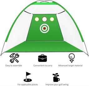 img 2 attached to 🏌️ High Impact Golf Hitting Net for Backyard Driving and Practice with Target and Carrying Bag - TNZMART Golf Net