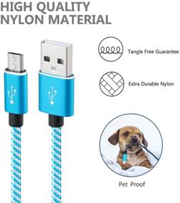 img 1 attached to 🔌 10FT 3 Пакет Teyssor Микро USB Кабель: Прочный Плетеный Нейлоновый Андроид Зарядный Кабель для Galaxy S7 S6, Note 5 и LG K40 K20 - Быстрый Зарядный Шнур для J3 J3V J5 J7 Edge и MP3 плееров