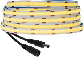 img 4 attached to 🔆 Flexible High Density LED Strip - BTF-LIGHTING FCOB 16.4FT/5m 360LED/m 12W/m DC12V, Warm White 3000K, 90 Ra, 8mm Width PCB, Dimmable Deformable LED Ribbon for Indoor Decoration in Bedroom, Kitchen, and Home.