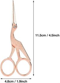 img 3 attached to 🦩 Rose Gold Stork Scissors: Vintage Crane Design Shears for DIY Embroidery, Crafting, Needle Work & Art