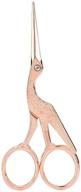 🦩 rose gold stork scissors: vintage crane design shears for diy embroidery, crafting, needle work & art logo