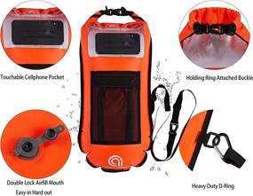 img 3 attached to 🌊 CIEN Waterproof Dry Bag + Phone Case for Open Water Swimming, Snorkeling, Kayaking, Rafting, Boating, Camping, Hiking, Beach, Fishing