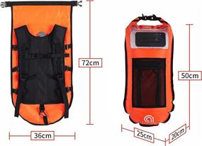 img 1 attached to 🌊 CIEN Waterproof Dry Bag + Phone Case for Open Water Swimming, Snorkeling, Kayaking, Rafting, Boating, Camping, Hiking, Beach, Fishing